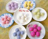 Hình bước làm 8 của món Chè trôi nước 7 sắc cầu vồng màu tự nhiên