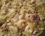 A picture of step 5 of Simple ground beef and cabbage.