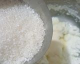 A picture of step 2 of Chhena poda.