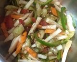 A picture of step 3 of Chatpata Kachumber Salad.