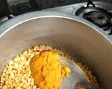 A picture of step 3 of Sai bhaji (Sindhi style dal Palak).