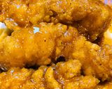 A picture of step 7 of Chicken 🐔 and Waffles 🧇with a Spicy 🥵Maple Sauce.