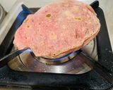A picture of step 4 of Beet root Roti.