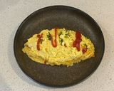 A picture of step 12 of Omurice (Japanese omelette rice).