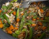 A picture of step 2 of Thai stir fry noodles.