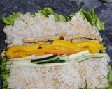 A picture of step 7 of Vegan Gimbap.