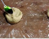 A picture of step 6 of Kaju Katli.
