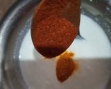 A picture of step 3 of Dahi wali bhindi.