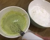 Hình bước làm 2 của món Pancake cải kale, yến mạch, hạt lanh lót táo 🍎 và lê 🍐