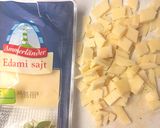 Sült császárszalonnás zöldséges ragus tészta 🥓🧀🥒 recept fázis 2 fotója