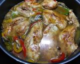 A picture of step 7 of Lemon Chicken with Colorful Peppers and Mushrooms.
