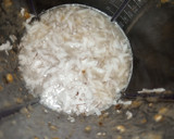 A picture of step 1 of Date + coconut goodness.