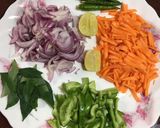 A picture of step 1 of Vegetable Poha.