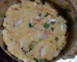 A picture of step 4 of Steamed Poha Veggie bites.