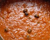 A picture of step 5 of Spicy Arrabbiata Spaghetti with Olives.