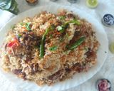 A picture of step 3 of Mutton yakhni polaw/Eid special.