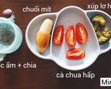 Hình bước làm 4 của món Cháo yến mạch táo đỏ rắc phô mai