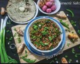 A picture of step 7 of Rajasthani Kacchi Haldi ki Sabzi (Raw Turmeric Sabzi).