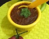 A picture of step 6 of Cheese balls with herb 🌿 tomato 🍅sauce.
