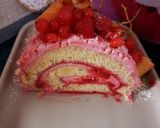 Une image de l'étape 12 de Bûche bavaroise de Noël aux framboises et verrines mousses aux framboises 😋#recettesdefete.