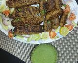 A picture of step 9 of Chicken mince Turkish kababs Indian style with curd chutney raita.