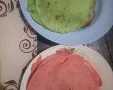 Foto langkah ke 4 dari resep Mille crepes cake rainbow 🌈🌈.