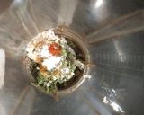 A picture of step 4 of Aloo tikki with Mint Buttermilk.