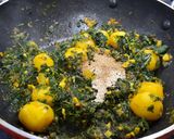 A picture of step 7 of Lasooni Aloo Methi.