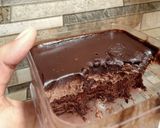 Foto langkah ke 8 dari resep Triple Choco Dessert Cake No Oven.