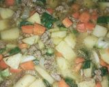A picture of step 1 of Meat pie filling.