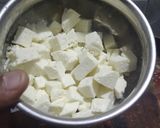 A picture of step 4 of Kadai paneer.