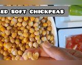 A picture of step 1 of Chana chat in crisp bowl.