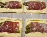 A picture of step 2 of Antipasto di aspargi, prosciutto e zola.