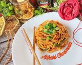 A picture of step 9 of Achari Chowmein.