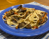 Foto del paso 4 de la receta: Wok de vegetales y espaguetis 🍆🥕🧅🫑