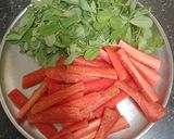 A picture of step 1 of Subji Carrot - Methi.