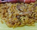 Foto del paso 8 de la receta: Arroz cristalino con setas, espárragos, gambas rojas y escamarlanes