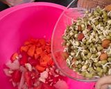 A picture of step 2 of Healthy Sprout chaat 🍎🥝🍎🥝😋😋.