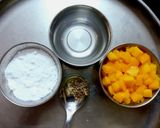 A picture of step 1 of Mango aam Panna.