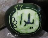 عکس مرحله 3 از دستور حکاکی هندوانه با نوشته یلدا 🍉