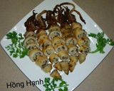 Hình bước làm 7 của món Mực Ống Nhồi Thịt Chiên Nước Mắm