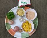 A picture of step 3 of Corn Tikki.