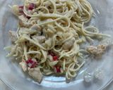 Foto del paso 6 de la receta: Fideos cremosos de coliflor, cebolla y morrón🥦🫑🧅
