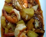 รูปขั้นตอนการทำที่ 5 ของ กุ้งผัดมันฝรั่งกระเทียมพริกไทย