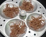 A picture of step 4 of Water Chestnut instant Sevai with coconut milk.