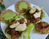 Foto del paso 10 de la receta: Arepas🥯de plátano🫓macho maduro🍌rellenas🥑de pollo🍗bbq🍅y queso🥯🍯🧀