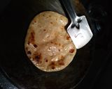 A picture of step 4 of Mutter paneer, paratha with zeera rice and dalfry.