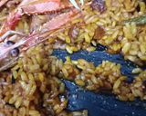 Foto del paso 7 de la receta: Arroz cristalino con setas, espárragos, gambas rojas y escamarlanes