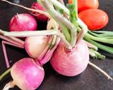 A picture of step 1 of SHALGAM Ka Bharat / SABJI / Turnip ki sabji.