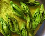 A picture of step 6 of Green karela chaat.